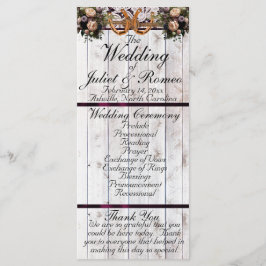 Hufeisen, Ribbon & Spitzen - Lila Hochzeit Programm