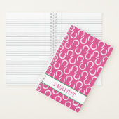 Hufeisen Rosa PferdeNAME Pet Barn Fun Notizblock (Innen)