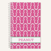 Hufeisen Rosa PferdeNAME Pet Barn Fun Notizblock (Vorderseite)