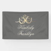 Hufeisen Rustikale Hochzeit Banner (Horizontal)
