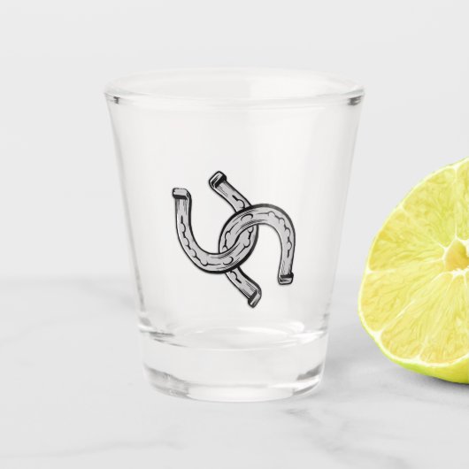 Hufeisen Schnapsglas (Vorderseite)