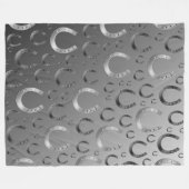 Hufeisen, Silber, Muster grau, Glück, Muster, Gras Fleecedecke (Vorderseite (Horizontal))