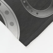 Hufeisen, Silber, Muster grau, Glück, Muster, Gras Fleecedecke (Ecke)