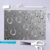 Hufeisen, Silber, Muster grau, Glück, Muster, Seidenpapier (Handwerk)