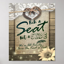 Hufeisen Sonnenblumen Wählen Sie einen Platz und k Poster