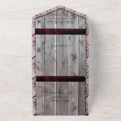 Hufeisen & Spitzen Gettin' Hitched Wedding All In One Einladung (Außenbereich)