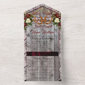 Hufeisen & Spitzen Gettin' Hitched Wedding All In One Einladung (Innen Boden)