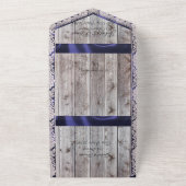 Hufeisen & Spitzen Gettin' Hitched Wedding All In One Einladung (Außenbereich)