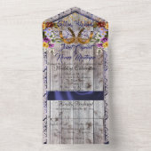 Hufeisen & Spitzen Gettin' Hitched Wedding All In One Einladung (Innen Boden)