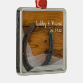 Hufeisen und Bridal Veil Silbernes Ornament (Rechts)