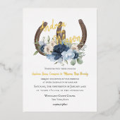 Hufeisen und dutzende Blüten Folieneinladung (Vorderseite)