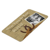 Hufeisen und Foto der Hoffnung Save the Date Magnet (Linke Seite)