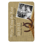 Hufeisen und Foto der Hoffnung Save the Date Magnet (Vertikal)