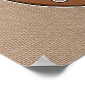 Hufeisen und Imitate Burlap Poster (Ecke)