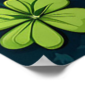 Hufeisen und Klee Poster (Ecke)