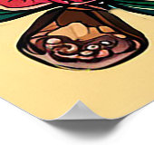 Hufeisen und Klee zum viel Glück Poster (Ecke)