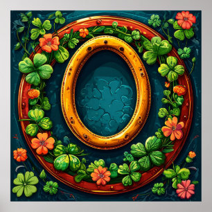 Hufeisen und Kleeblatt Poster