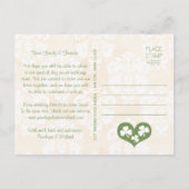 Hufeisen und Kleeblatt Save the Date Ankündigungspostkarte (Rückseite)