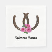 Hufeisen und Rose Serviette (Vorderseite)