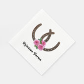 Hufeisen und Rose Serviette (Ecke)