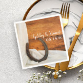 Hufeisen und Satin Country-Barn-Hochzeit Serviette