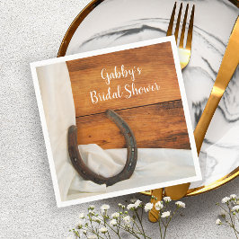 Hufeisen und Satin Country Western Brautparty Serviette