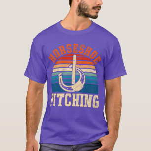 Hufeisen werfen Retropferde für T-Shirt
