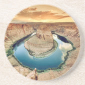 Hufeisenbiegung Caynon Sandstein Untersetzer (Vorne)