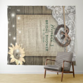 Hufeisenblume Holz Brautparty Foto Stand Wandteppich (Beispiel (Horizontal))