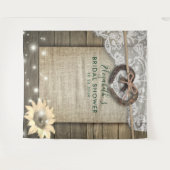 Hufeisenblume Holz Brautparty Foto Stand Wandteppich (Vorderseite (Horizontal))