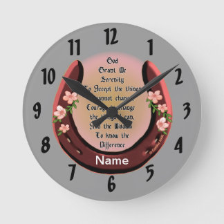 Hufeisengebet Runde Wanduhr
