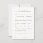 Hufeisenhochzeit Rose Aquarell RSVP Karte (Rückseite)