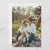 Hufeisenhochzeit Rose Aquarell Save The Date (Rückseite)