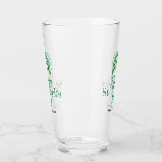 Hufeisenhufeisen St Patricks Day Beer Glas (Links)
