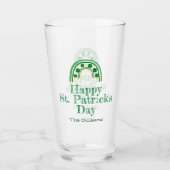 Hufeisenhufeisen St Patricks Day Beer Glas (Vorderseite)