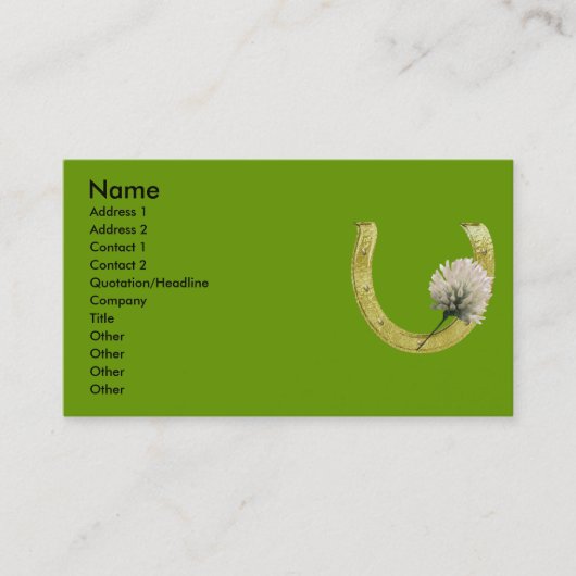 Hufeisenklee-Blume Visitenkarte (Vorderseite)