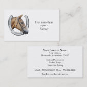 Hufeisenlogo für Hufschmiede Visitenkarte (Vorne/Hinten)