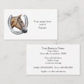 Hufeisenlogo für Hufschmiede Visitenkarte (Vorne/Hinten)