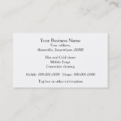 Hufeisenlogo für Hufschmiede Visitenkarte (Rückseite)