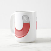 Hufeisenmagnet Kaffeetasse (Vorderseite Links)