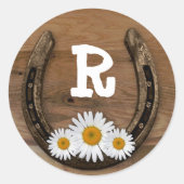 Hufeisenname Initialer Umschlag Aufkleber (Vorderseite)