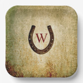 Hufeisenpapier-Mit Monogramm Teller (Vorderseite)