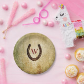 Hufeisenpapier-Mit Monogramm Teller (Party)