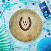 Hufeisenpapier-Mit Monogramm Teller (Party)