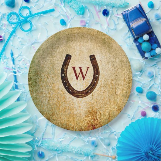 Hufeisenpapier-Mit Monogramm Teller (Party)