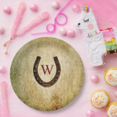 Hufeisenpapier-Mit Monogramm Teller (Party)