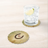 Hufeisenpapier Mit Monogramm Untersetzer (Vor Ort)