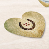 Hufeisenpapier Mit Monogramm Untersetzer (angewinkelt)