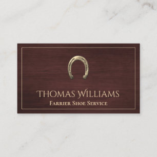 Hufeisenpferd Visitenkarte