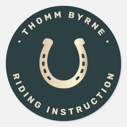 Hufeisenpfropf Runder Aufkleber (Vorderseite)